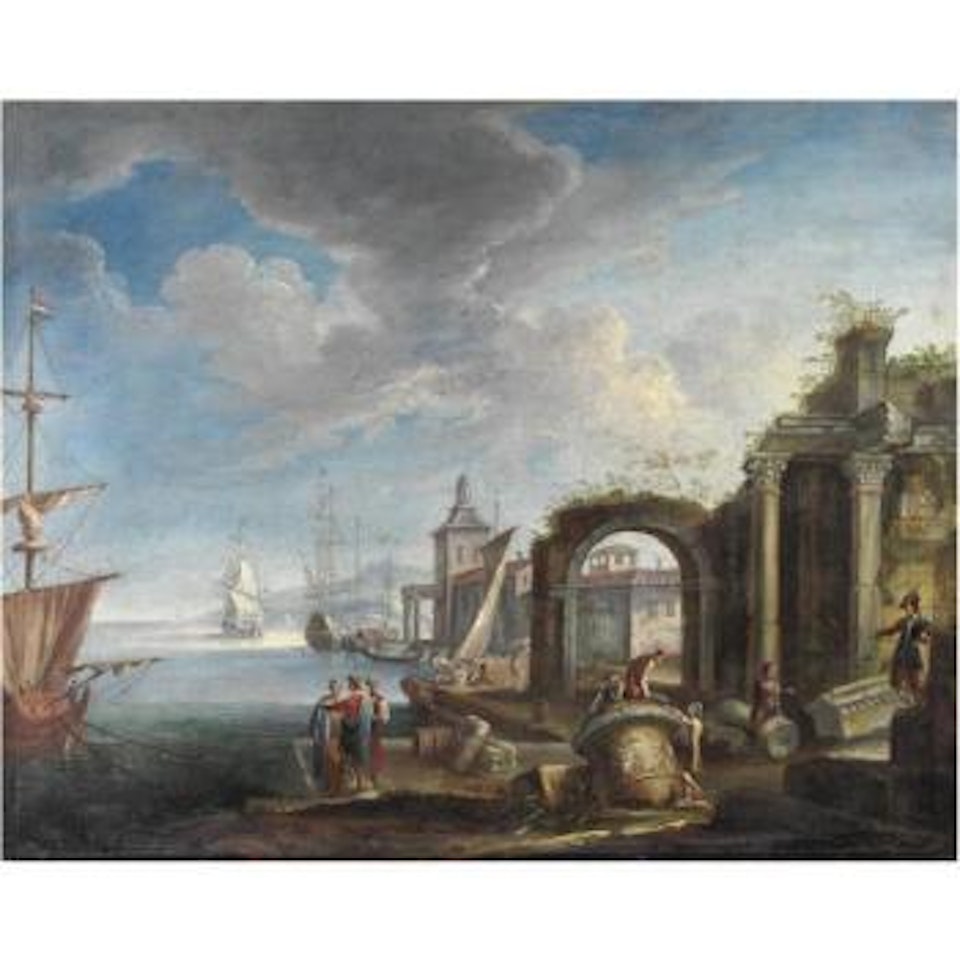 Scena Di Porto by Venetian School