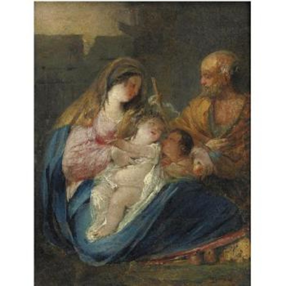 Sacra Famiglia Con San Giovannino by Giuseppe Bernardino Bison