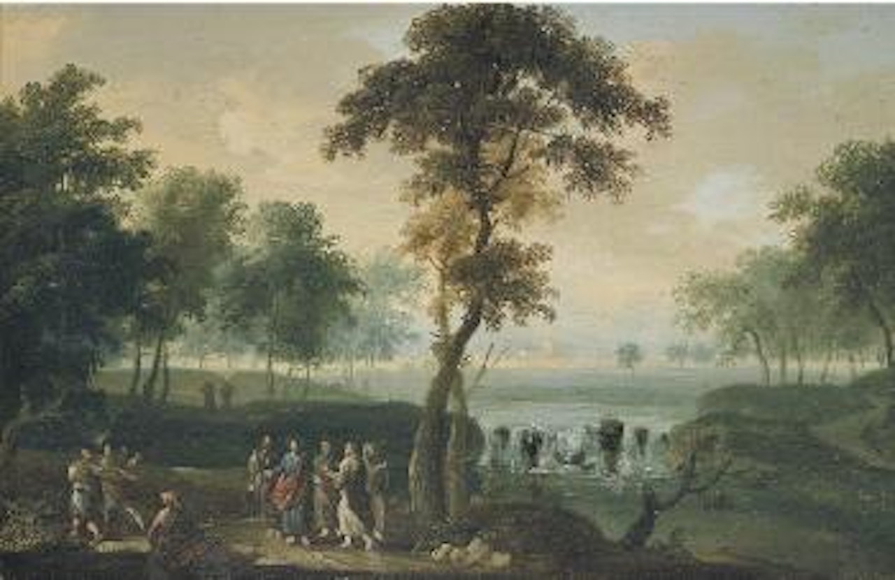 Gesu predica agli Apostoi by Claude Lorrain