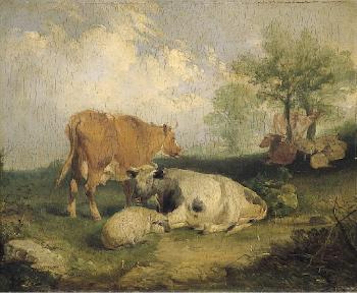 Mucche al pascolo by Thomas Sidney Cooper