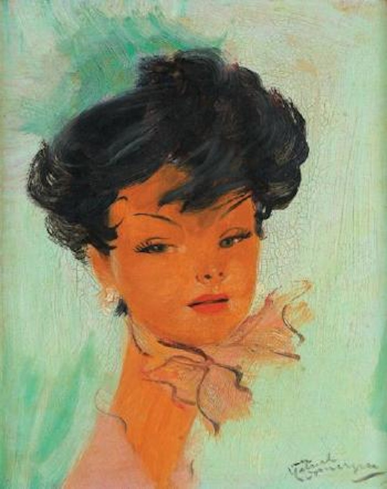 Portrait de femme, Bagheera by Jean Gabriel Domergue