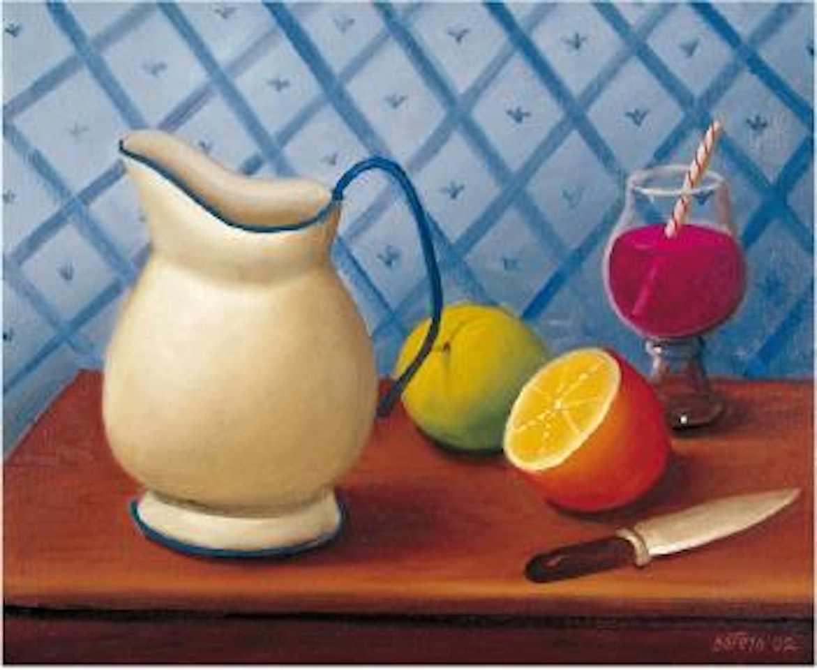 Natura morta con cannuccia by Fernando Botero