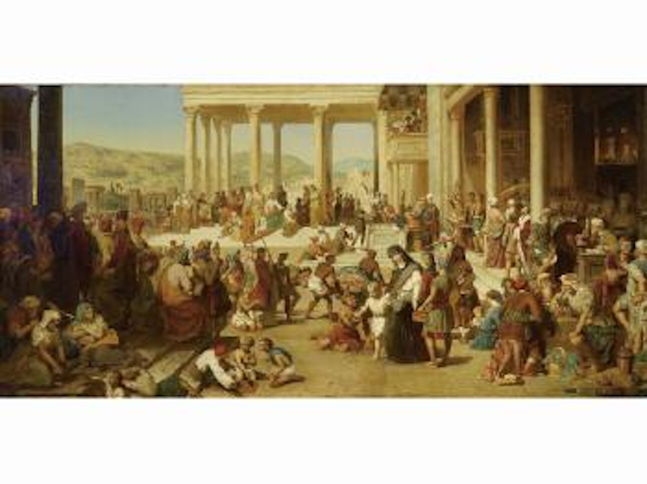 Scene before the Temple in Jerusalem by Eugene Delacroix