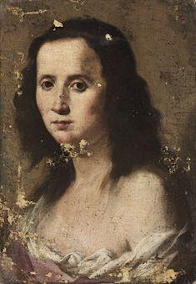 Portrait of a girl, bust-length by Spanish School