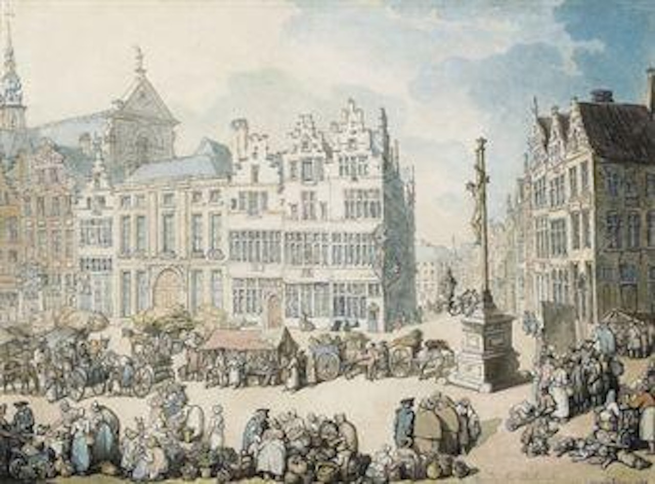La Place de Mer, Antwerp by Thomas Rowlandson