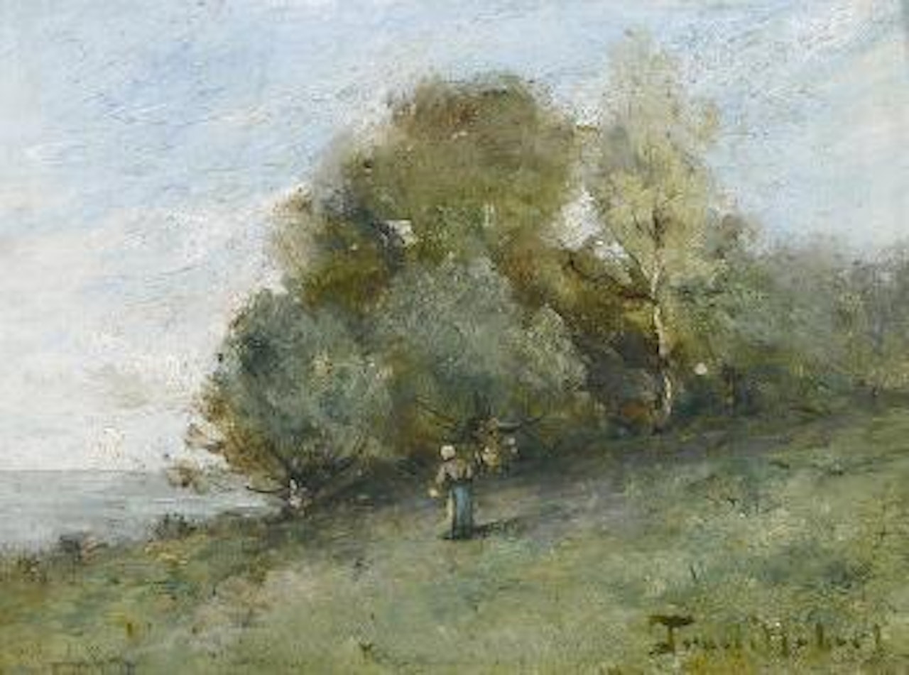 Paysanne au Bord de l'eau by Paul Désiré Trouillebert