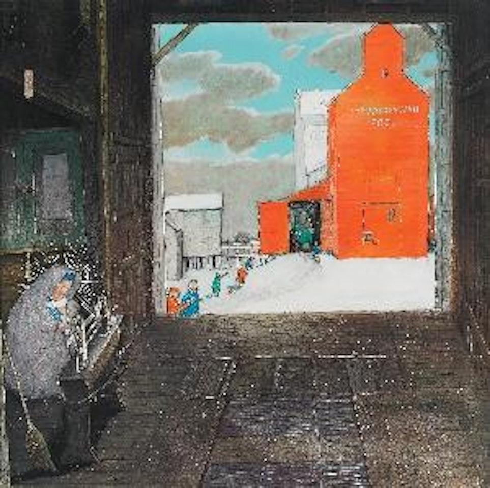 Prairie call to cold company (nativity in Canada series) by William Kurelek