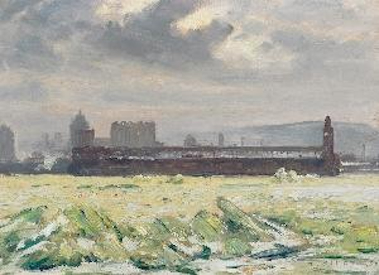 Spring ice - Montreal from St. Helens Island by Robert Pilot