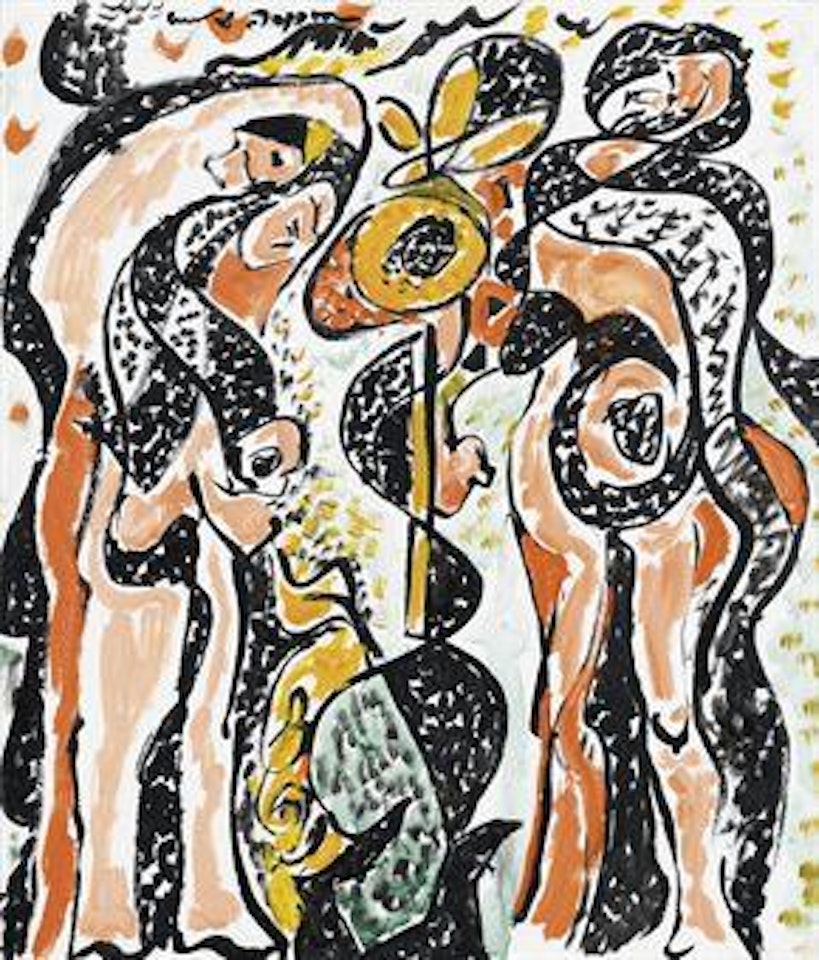Deux figures et tournesol by André Masson
