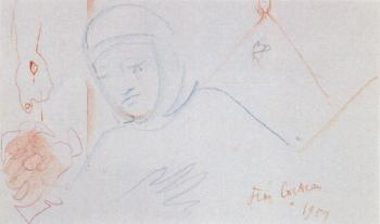 La Douleur des Saintes Femmes - etude pour la scene du calvaire - Notre Dame de Londres - chapelle de la vierge by Jean Cocteau