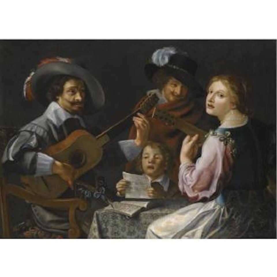 A Concert With Figures Making Music by Flemish School