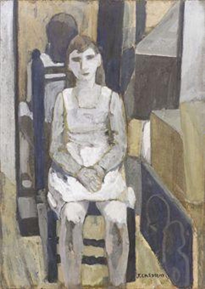 Fanciulla seduta allo specchio by Felice Casorati