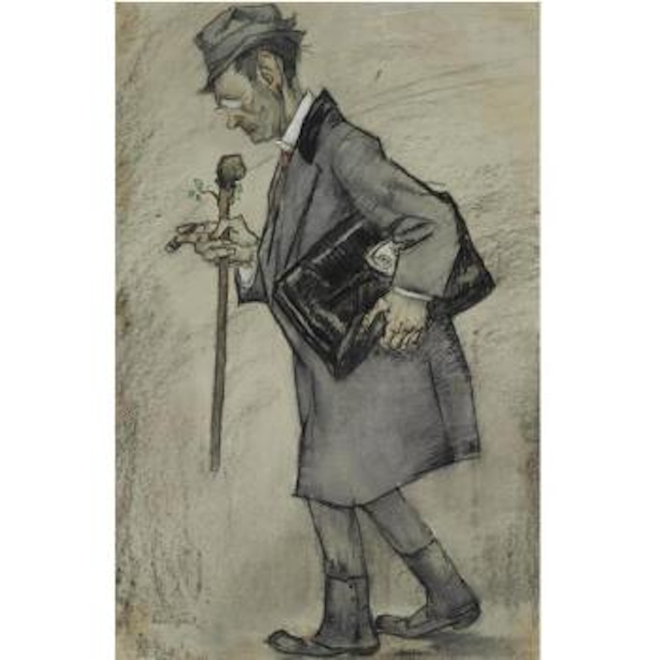 Karikatuur Van De Dichter Jacques Rensburg by Leo Gestel