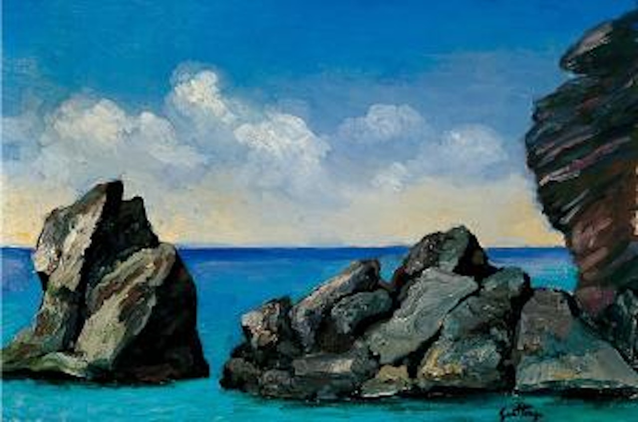 Scogli sul mare a Ischia by Renato Guttuso