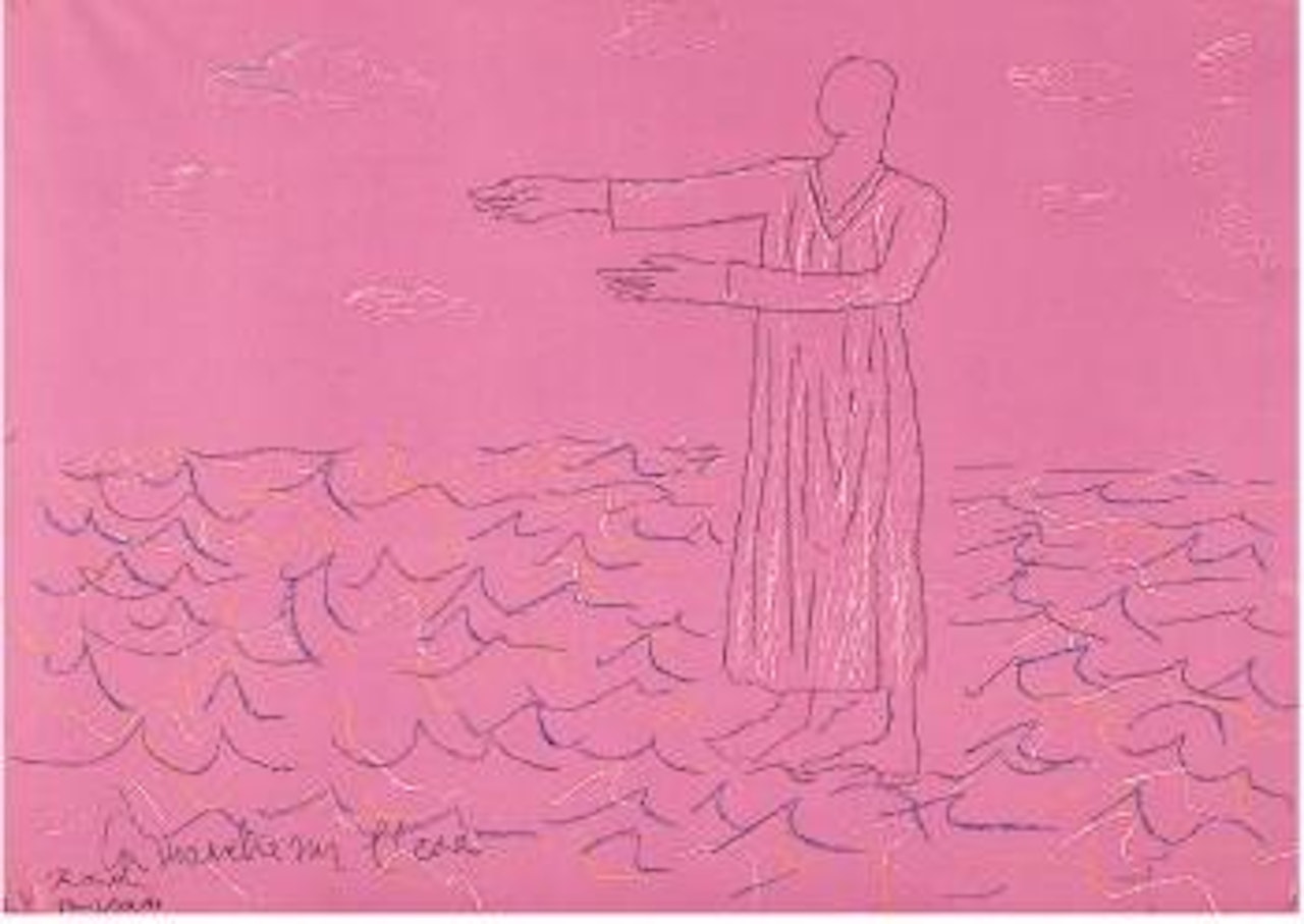 La marche sur l'eau by Mimmo Rotella