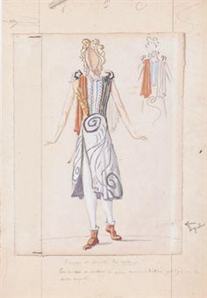 Costume di fanciulla per il balletto Protée by Giorgio de Chirico