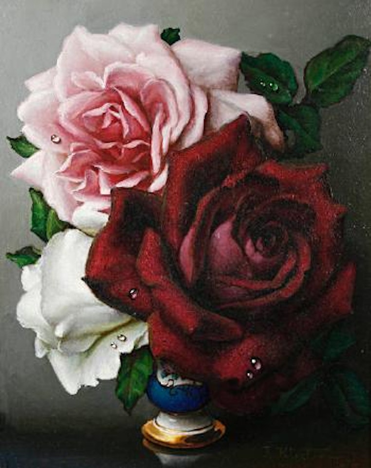 Mixed roses in a vase by Irene Klestova