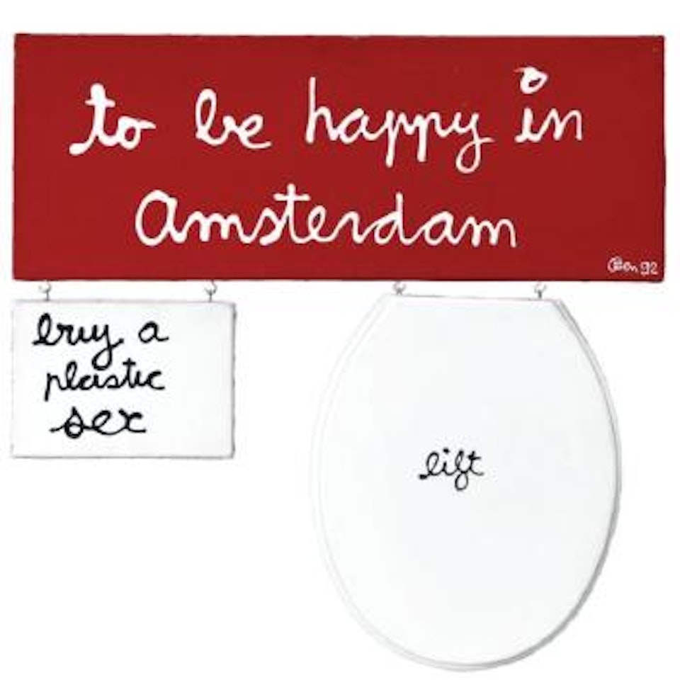To Be Happy In Amsterdam by Ben Vautier
