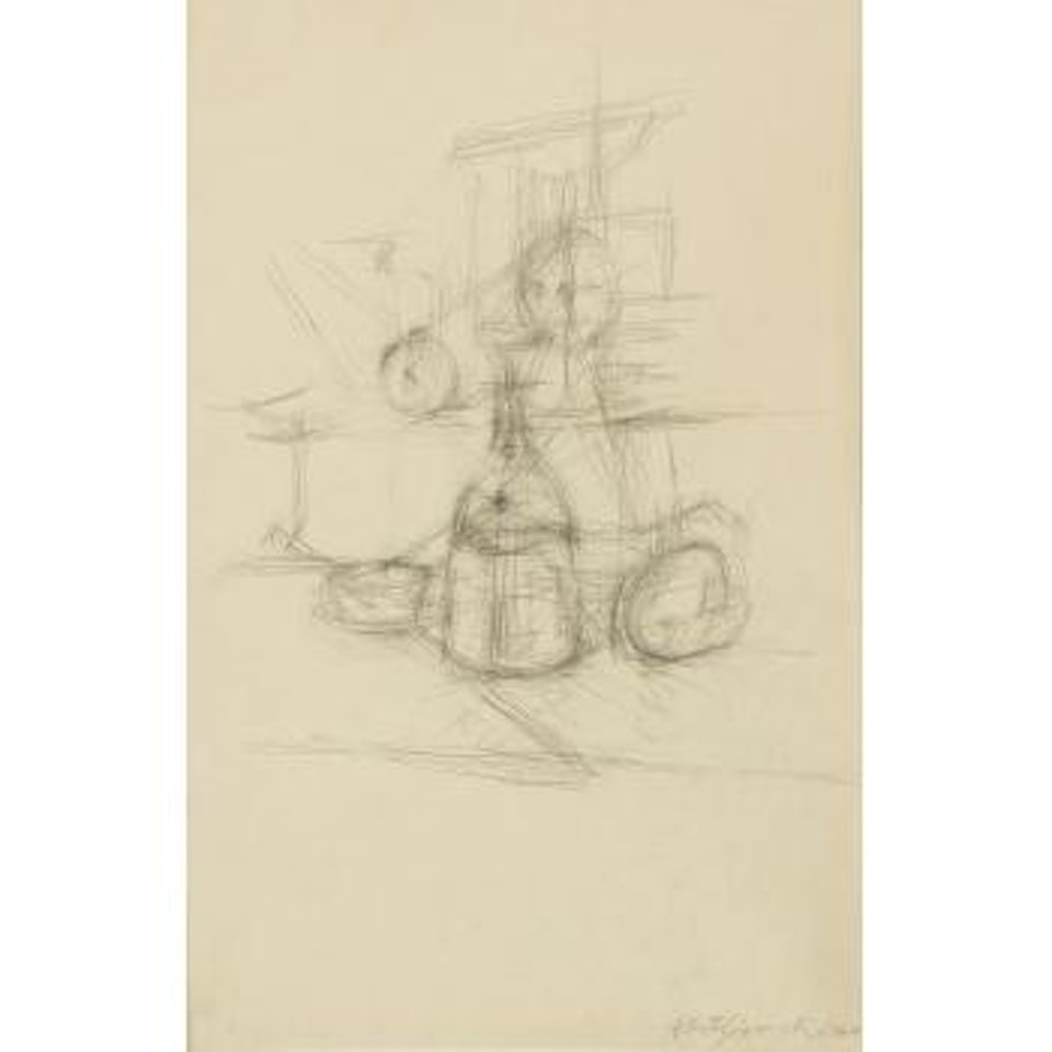 Carafe, Tasse, Réveil Et Balance (Stampa) by Alberto Giacometti