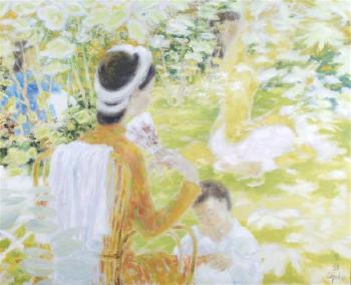 Women in the garden by Le Pho