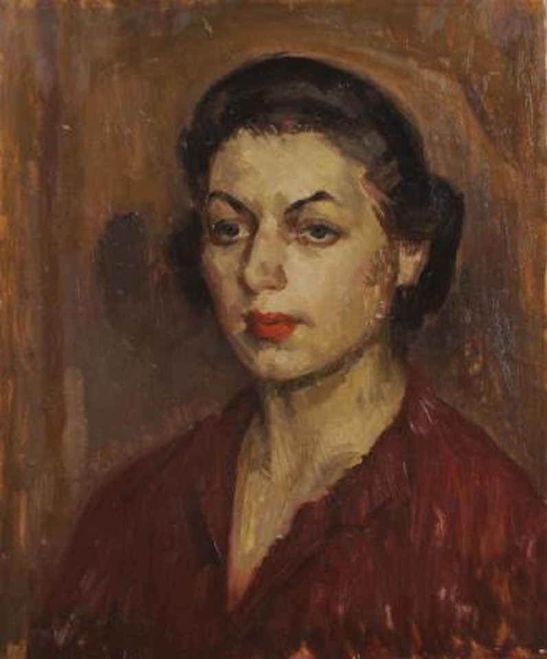A pair of portraits depicting models by Louis Ritman