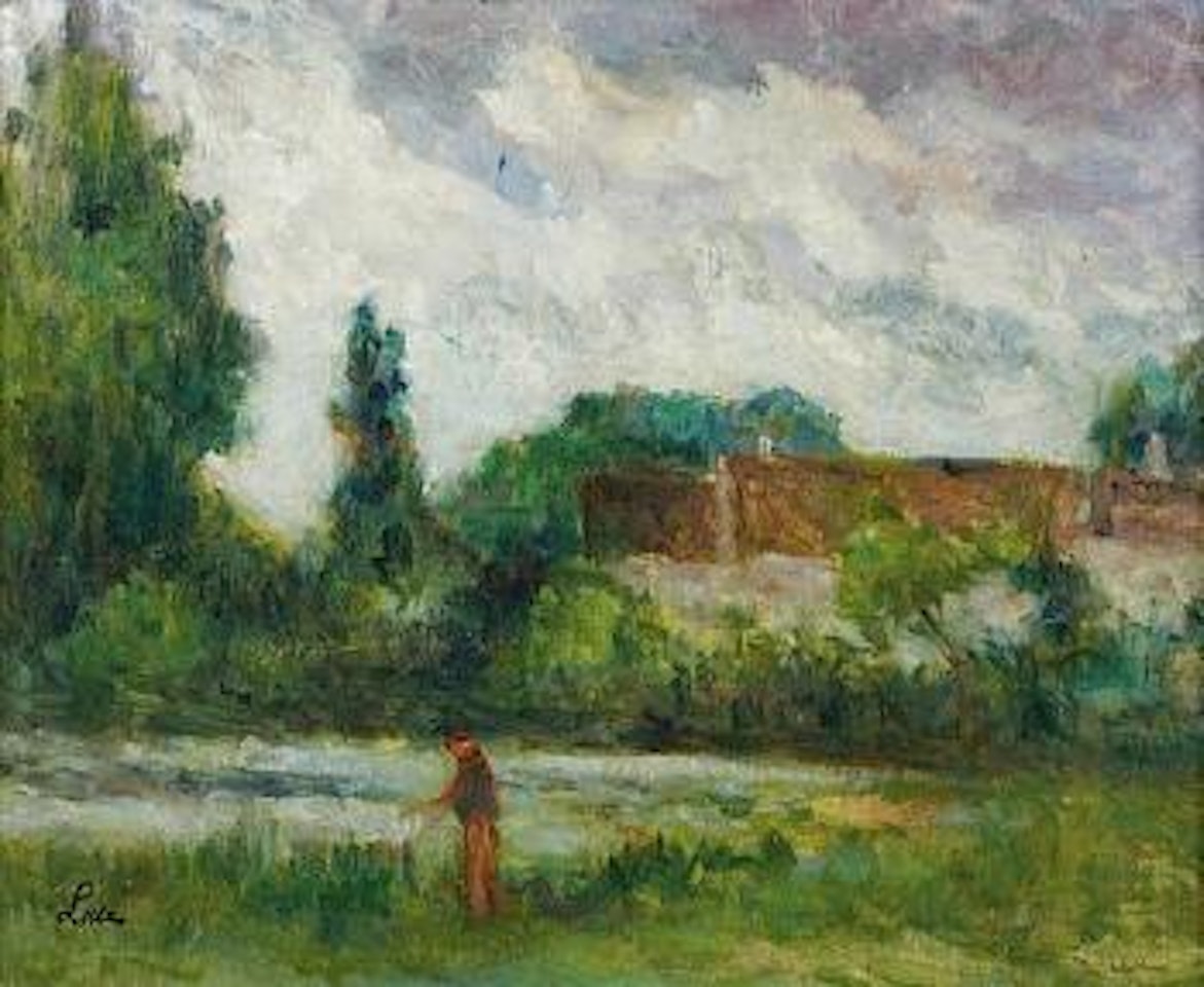 Personnage au bord de la riviere by Maximilien Luce