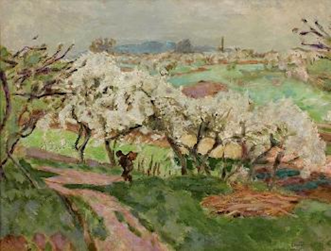 Les pommiers en fleurs by Pierre Bonnard