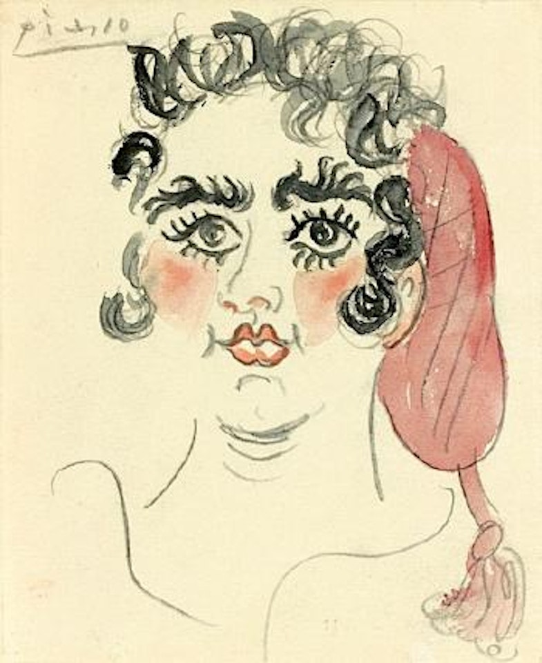 Tricorne, etude de maquillage by Pablo Picasso