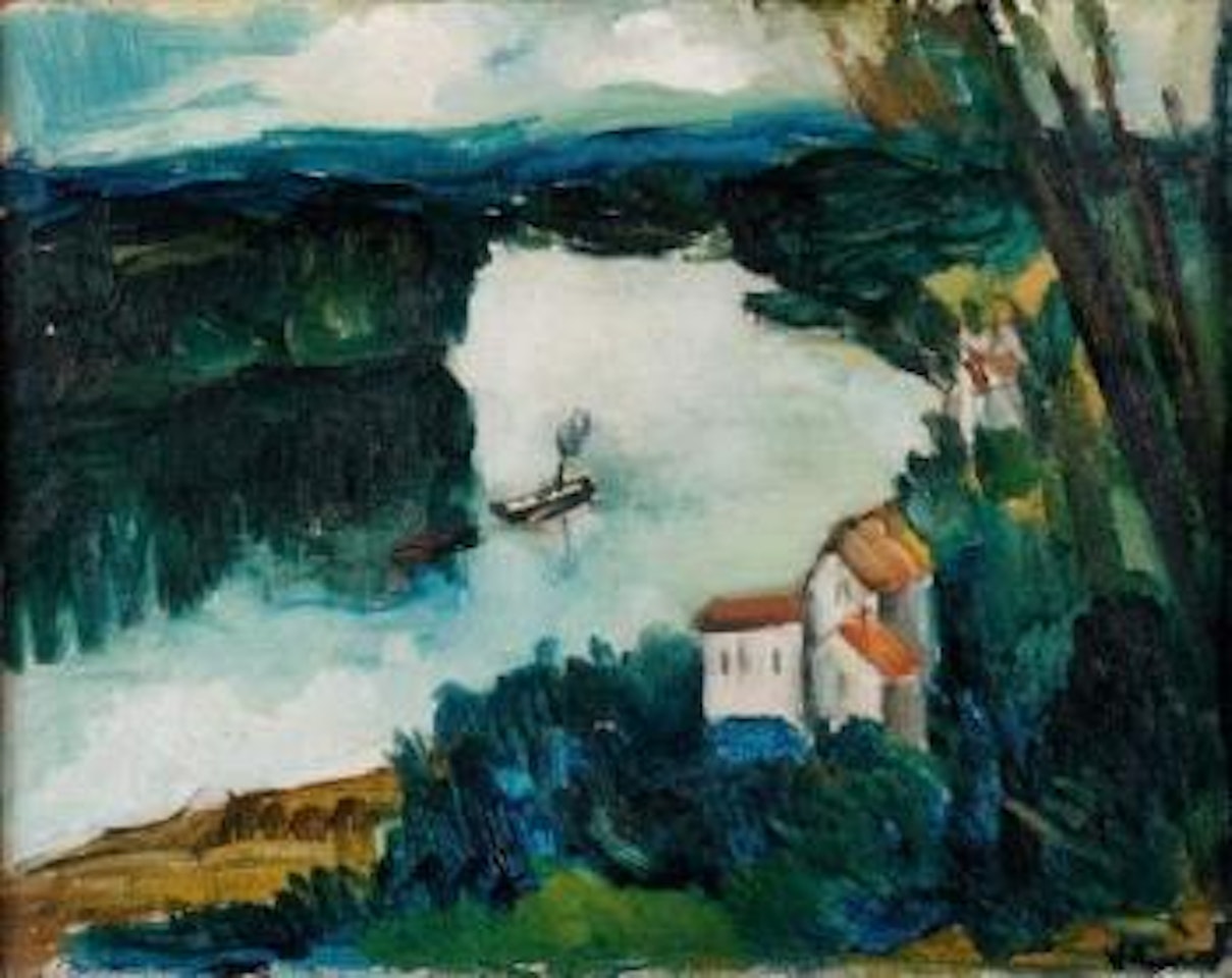 Paysage aux remorqueurs by Maurice de Vlaminck
