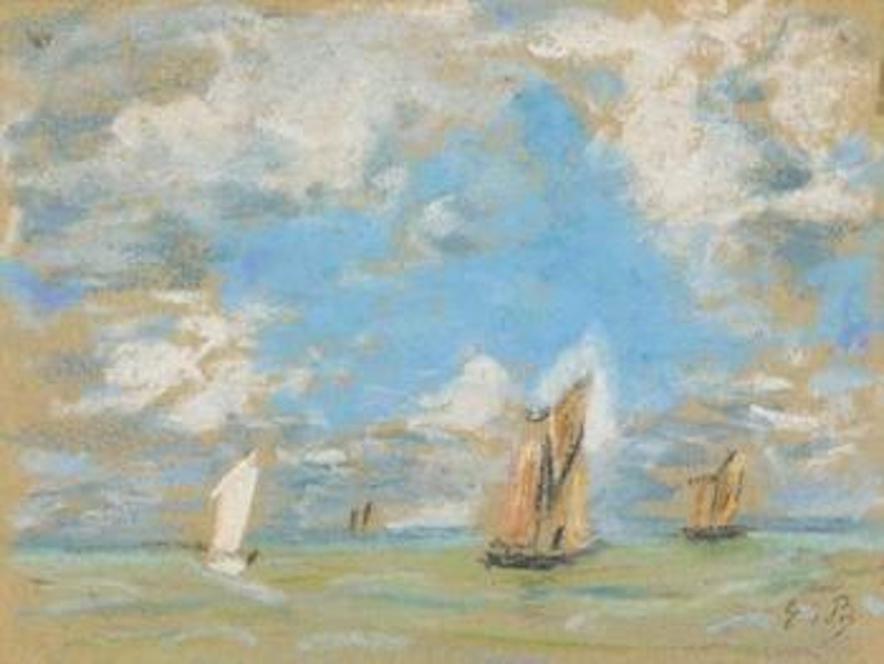 Voiliers by Eugène Boudin