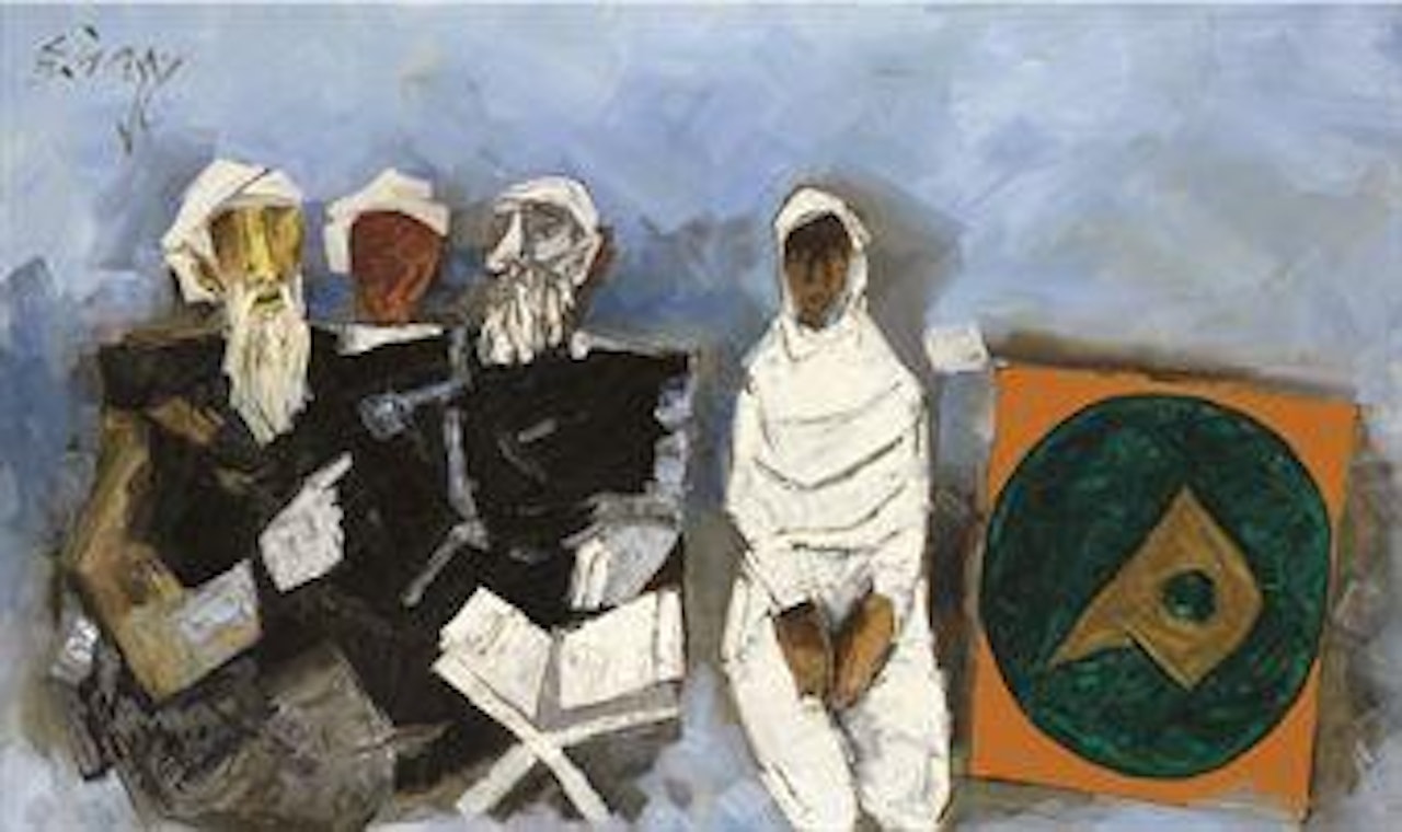 The Preacher at Mecca by M.F. Husain