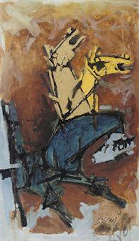 Untitled (Horses) by M.F. Husain