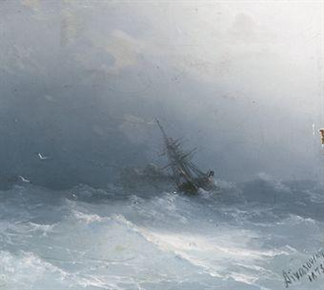 An American steamer in heavy seas by Ivan Konstantinovich Aivazovsky