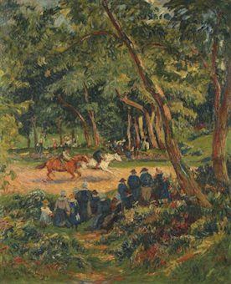 Horse races in Bretagne by Henry Moret