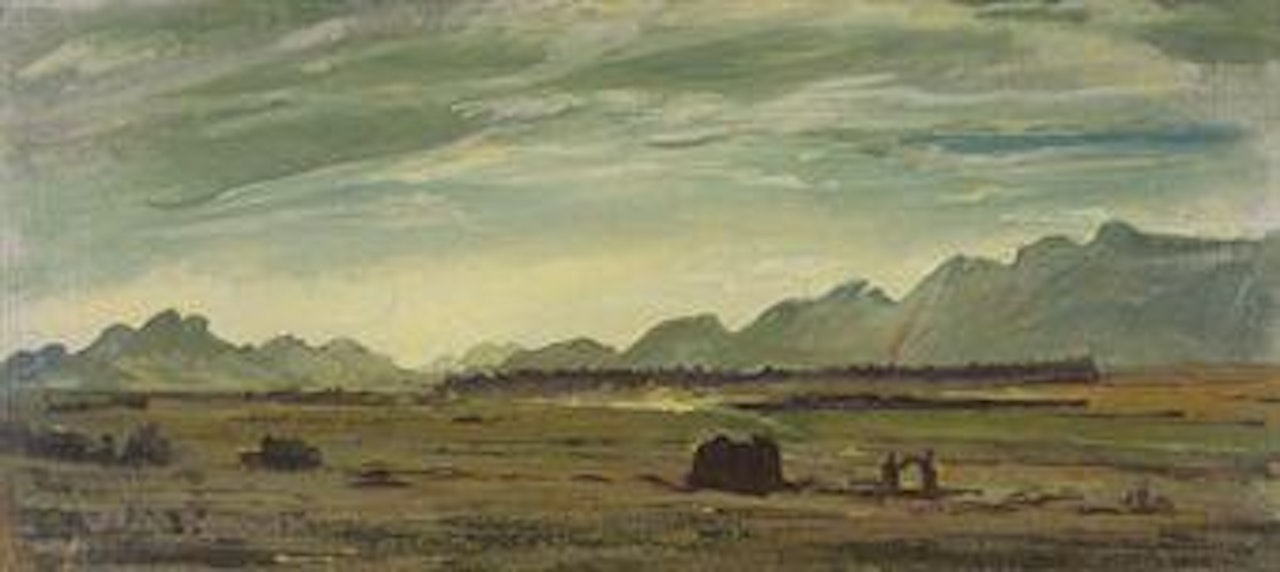 A desert landscape by Alexander Evgenievich Yakovlev