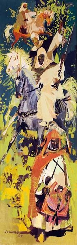 Les cavaliers de la fete by Jean Gaston Mantel