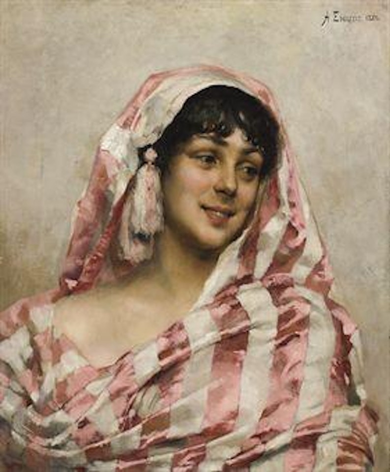 Portrait de jeune femme by Albert Edelfelt