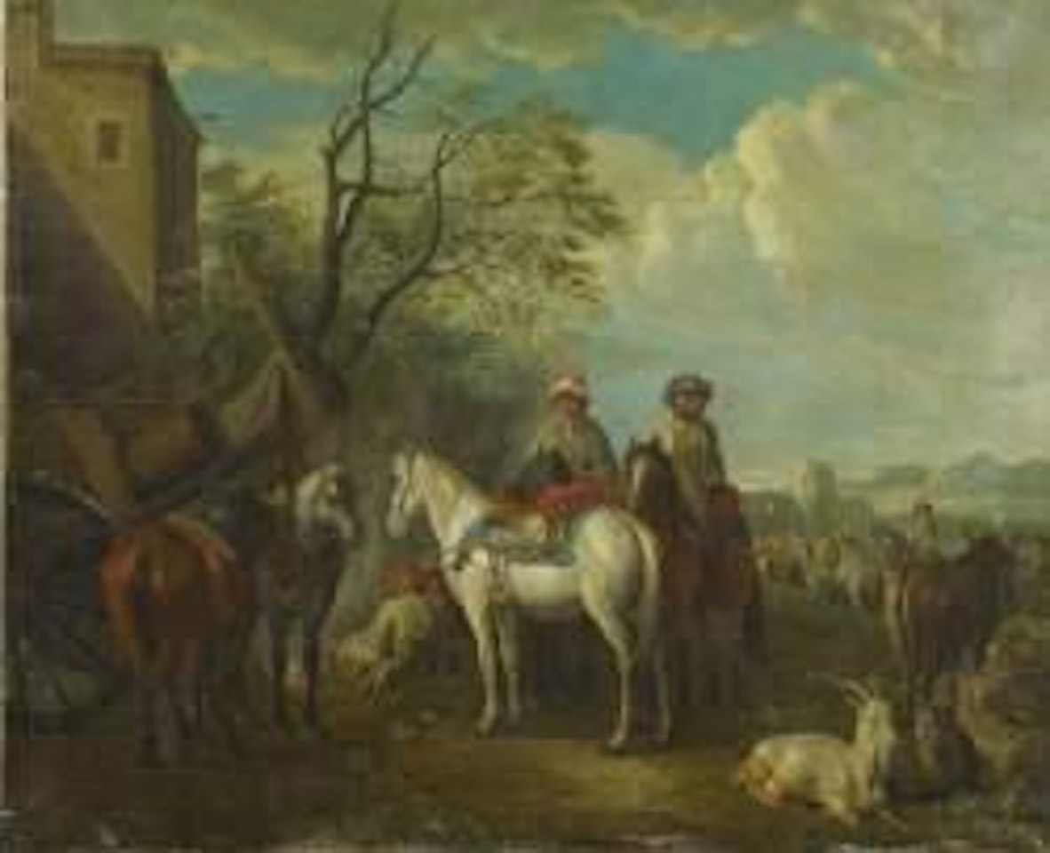 La halte des cavaliers by Francesco Giuseppe Casanova