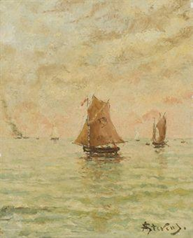 La mer au Tréport by Alfred Stevens