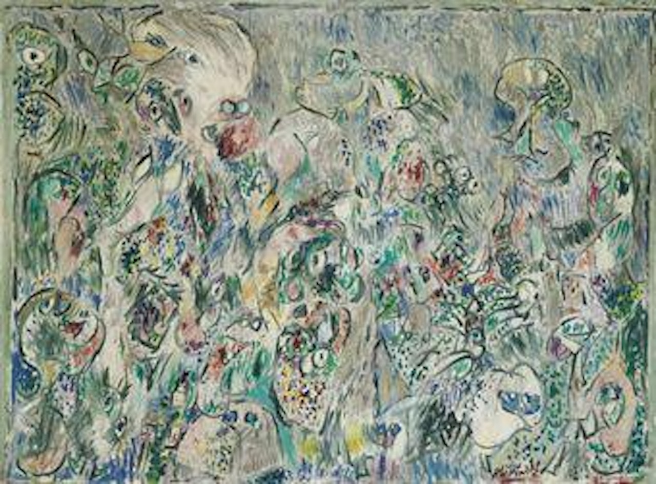 Paysage par la tranche (Landscape From the Side) by Pierre Alechinsky