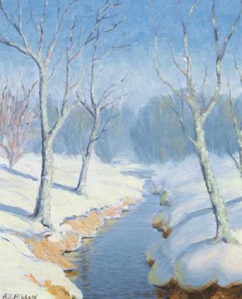 Brook in winter by Aldro Thompson Hibbard