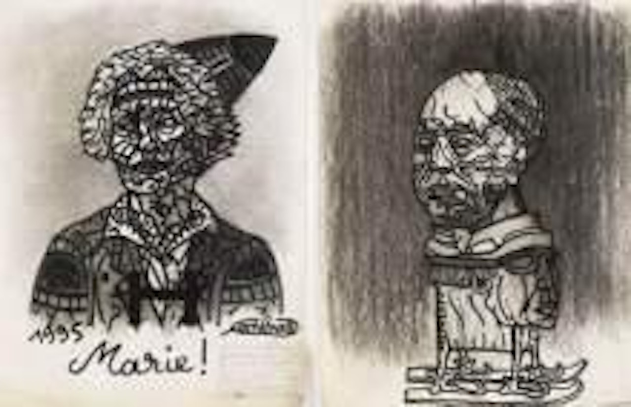Portrait de Pierre. Portrait de Marie Curie by Robert Combas