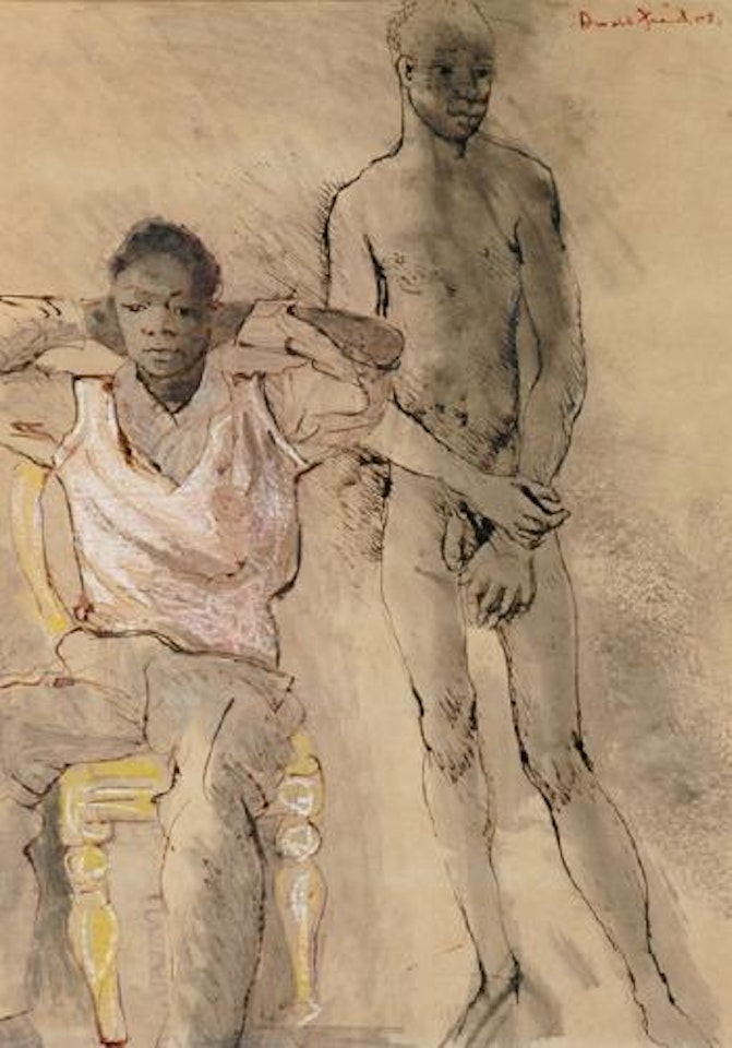 Study of two youths by Donald Stuart Leslie Friend