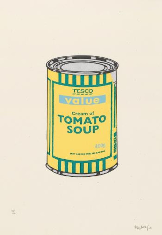 Soup can by Banksy