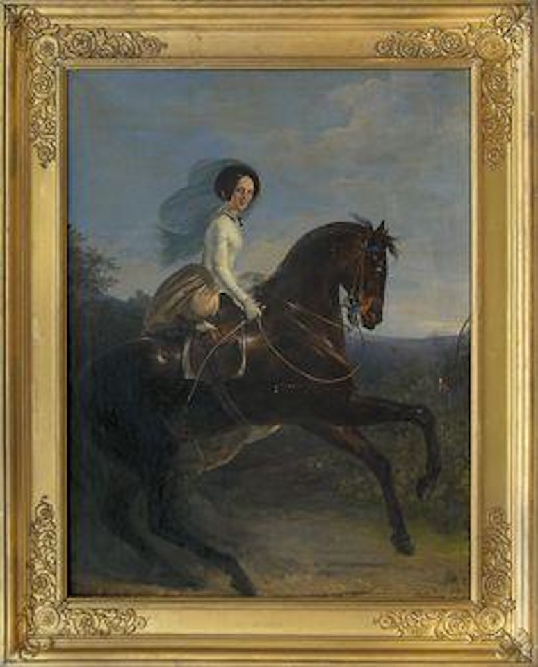 A morning ride by Alfred de Dreux