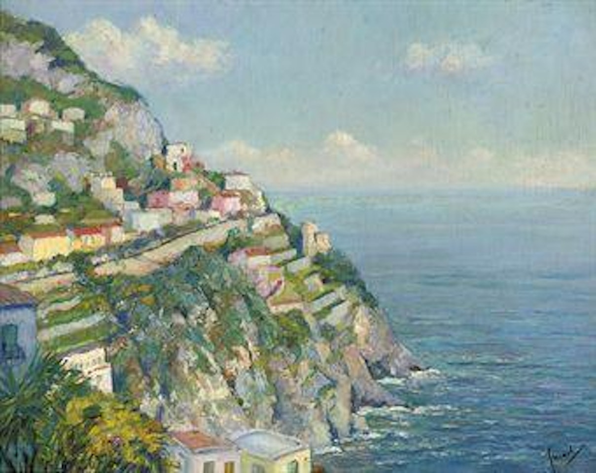 On the Amalfi coast near Positano by Edward Cucuel