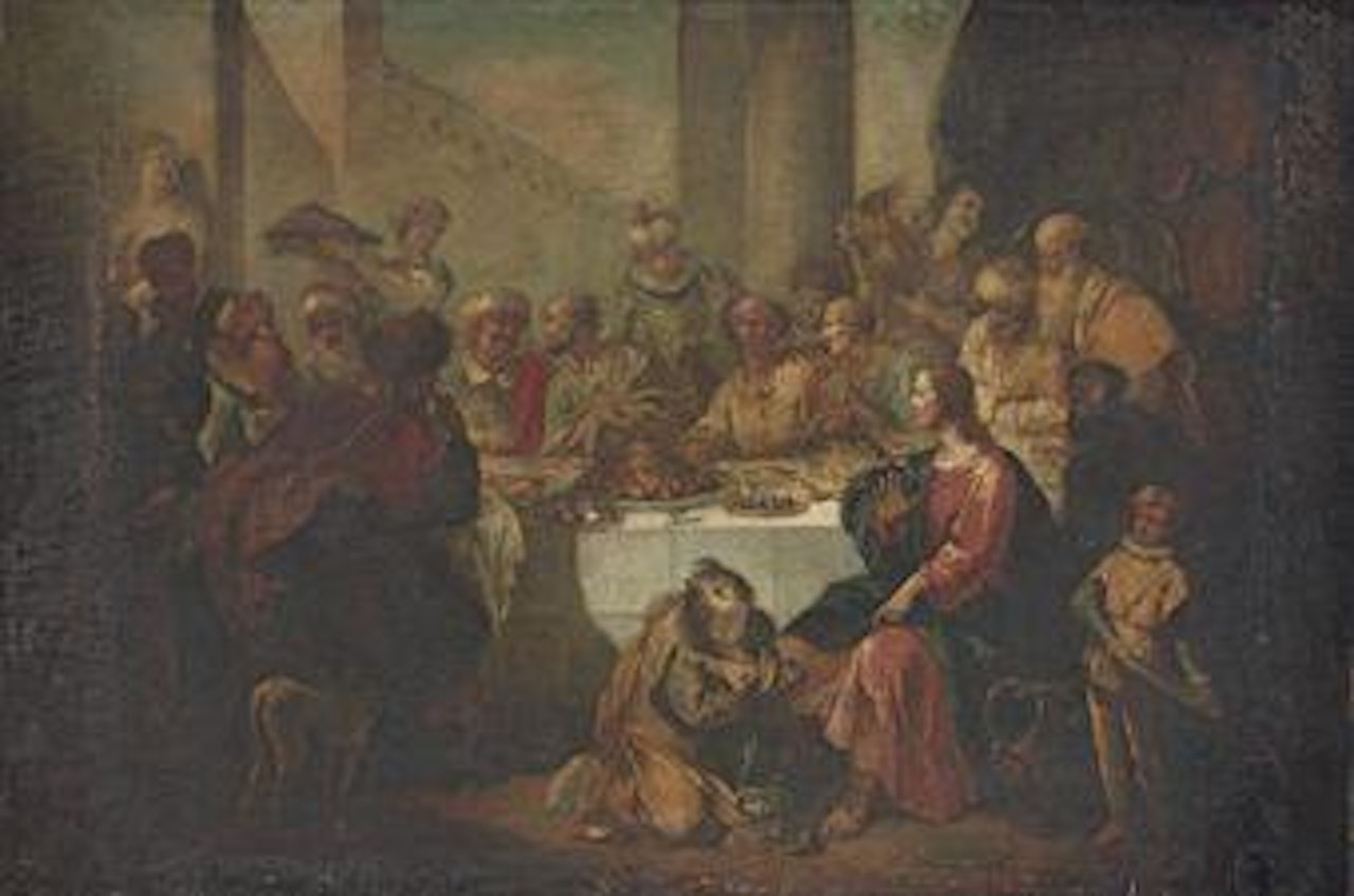 Christ washing the feet of his Disciples by Venetian School