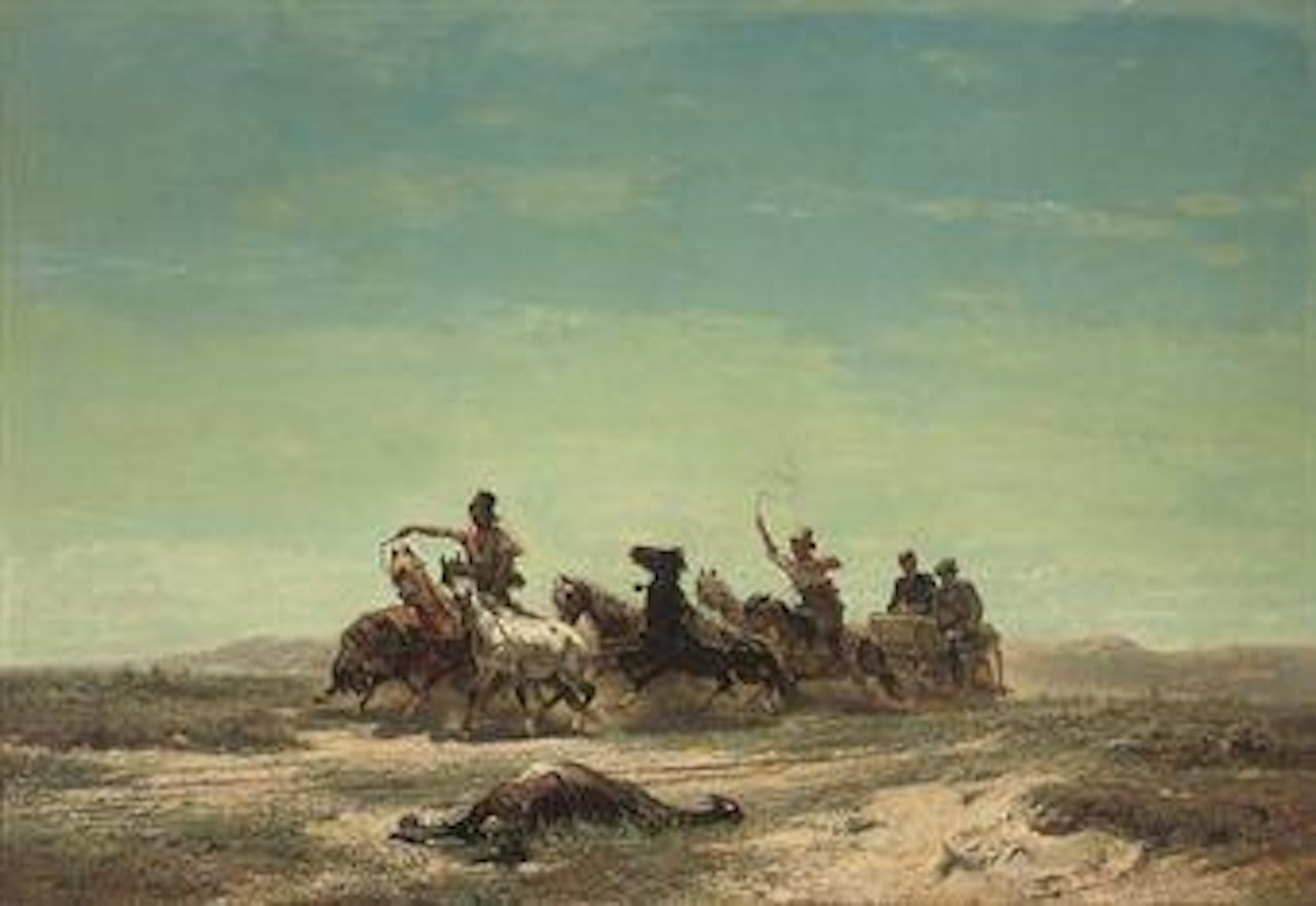Racing over the steppe by Adolf Schreyer