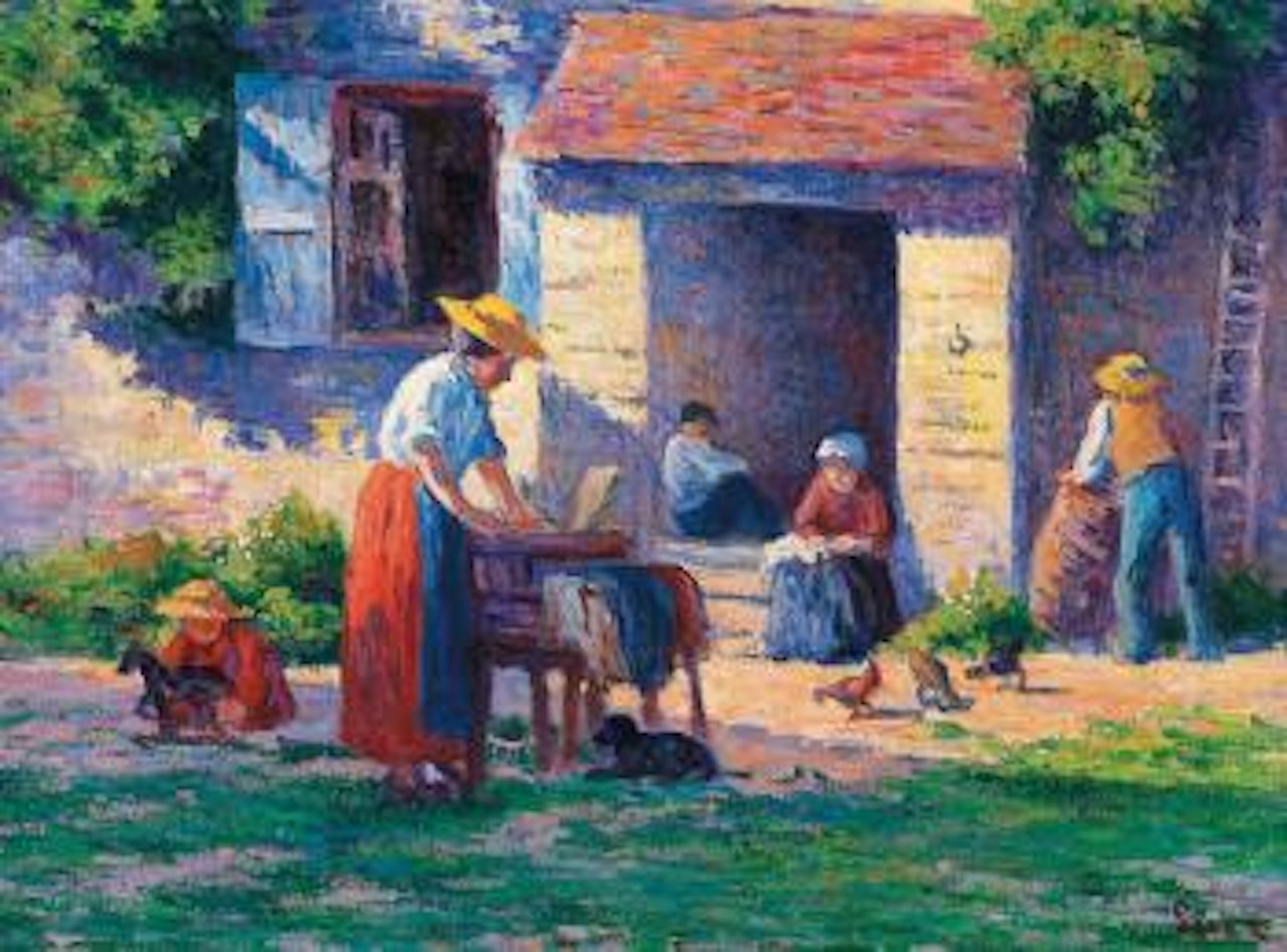 La ferme à Bessy sur Cure by Maximilien Luce