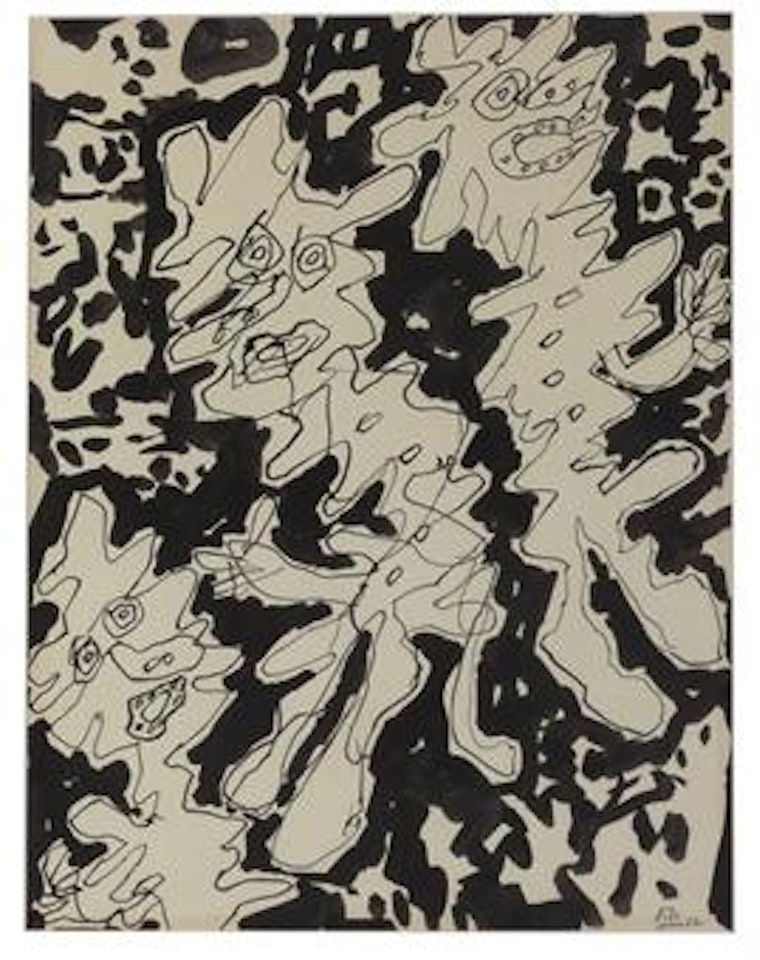 Groupe (trois personnages) by Jean Dubuffet